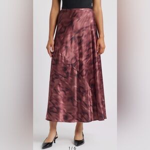 City Blues Savoy Print Bias Cut Maxi Skirt •LARGE•NWT